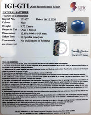 6.34 Ratti Natural Blue Sapphire with Govt Lab Certificate-(2331)